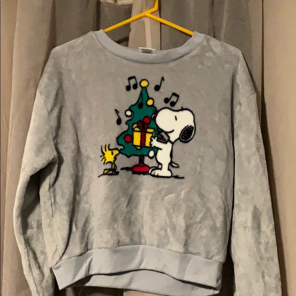 Peanuts cropped Christmas sweatshirt